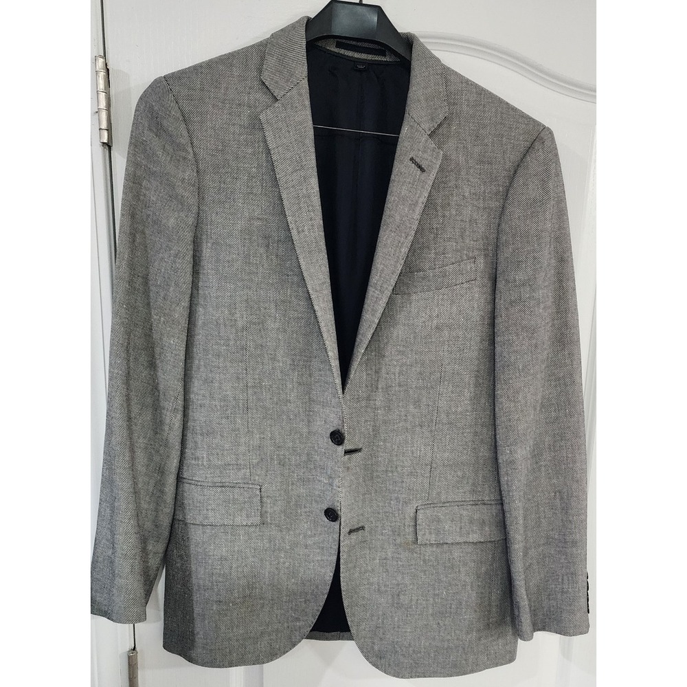 J. Crew Men's Wool Cotton Grey 2 Button Ludlow Sports Coat Size 38 Regular